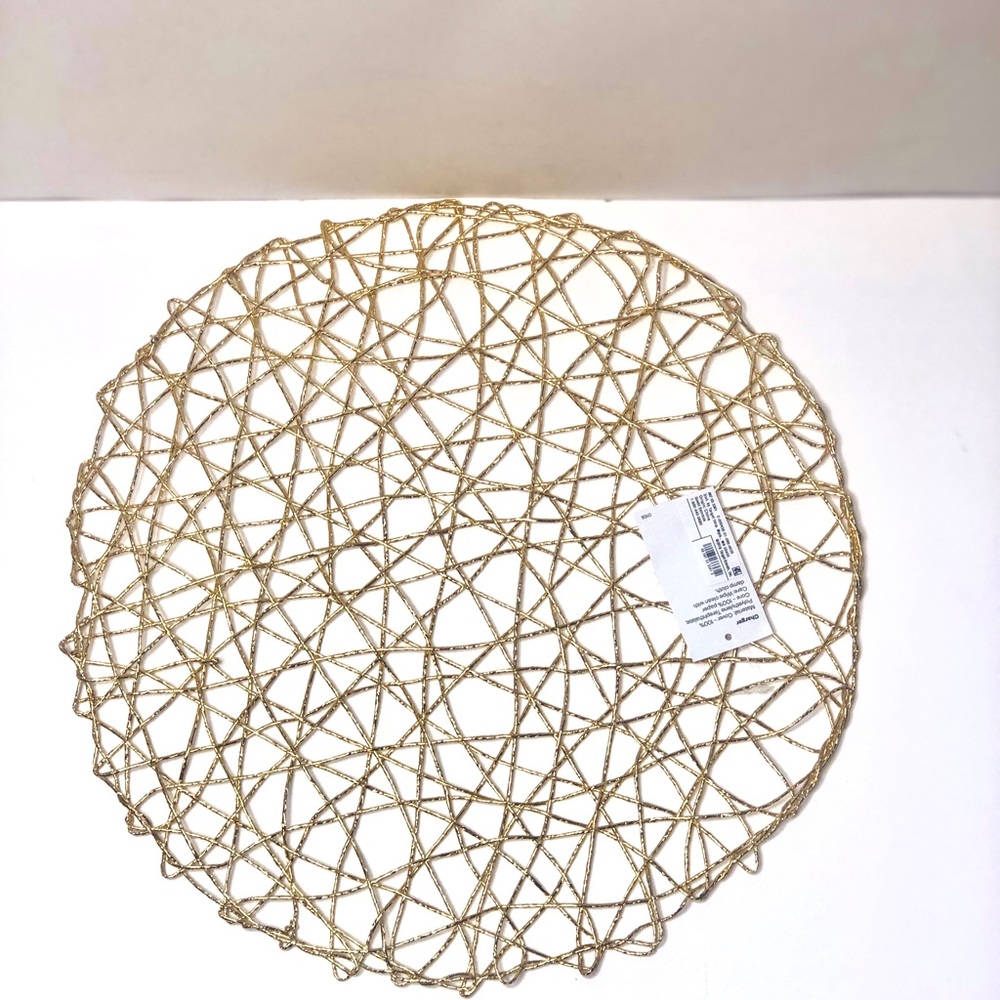 Set of 4 Room Essentials Gold Woven